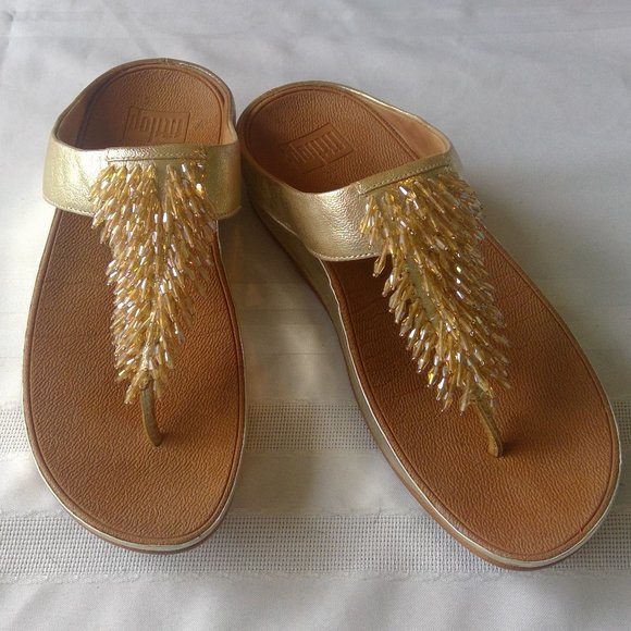 Fitflop Shoes - FitFlop Rumba Gold, size 8